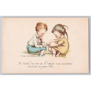 Ruth Welch Siver Signed Artist "...Another Woman in‎ Your Life" c1920s Postcard